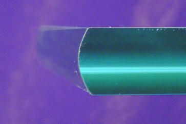 Standard polished pencil edging.