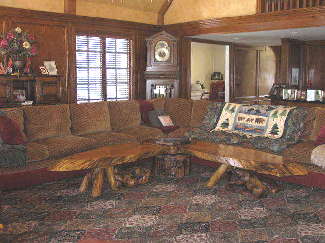 carved bear coffee table