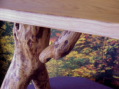 tree bench of solid oak