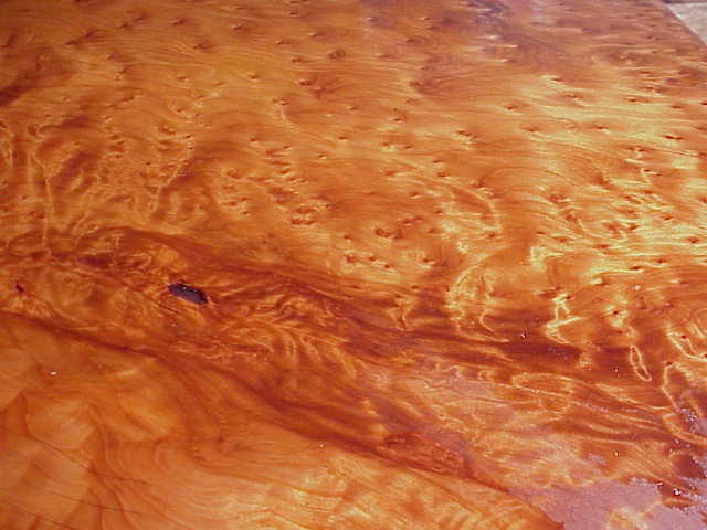 Up close, burl , finished. 