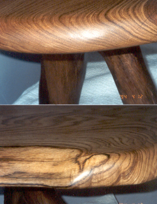 Walking oak coffee table