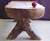 Thick oak coffee table. Natural edges from an oak log