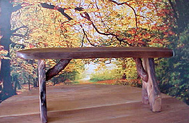 oak tree bench