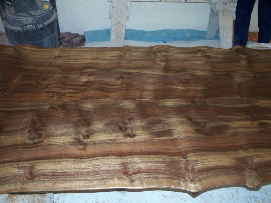 Figured grain of Claro Walnut