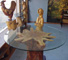 glass top table