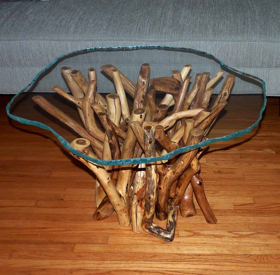 Rustic Furniture Glass Top Tables