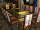 Glass top stump table - 12 for dining
