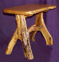 Spalted Oak Side Table 24 by 16 by 24 T