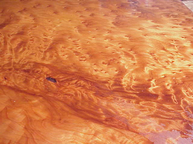 Up close - the spectacular grain patterns in burl.