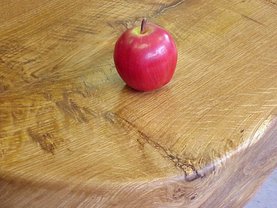 chunk oak coffee table