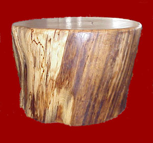 Oak log cocktail/end tabl RE log oak coffee table