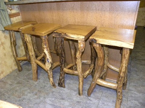 rustic stool