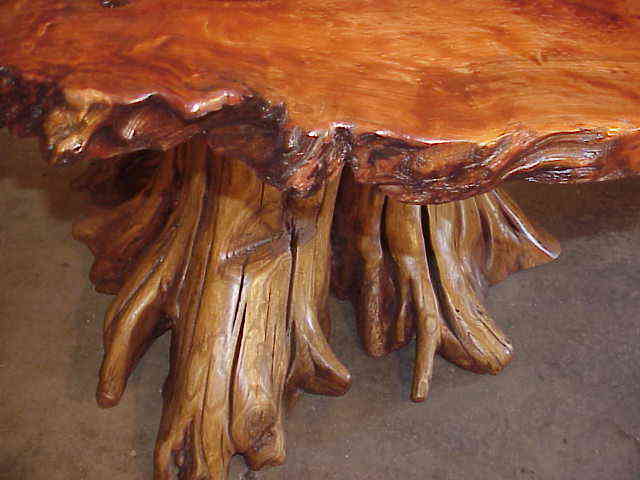 One piece burls with intricate root base. Click photo for more.