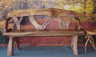 Rustic loveseat