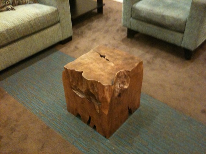The chisel edged block stump table